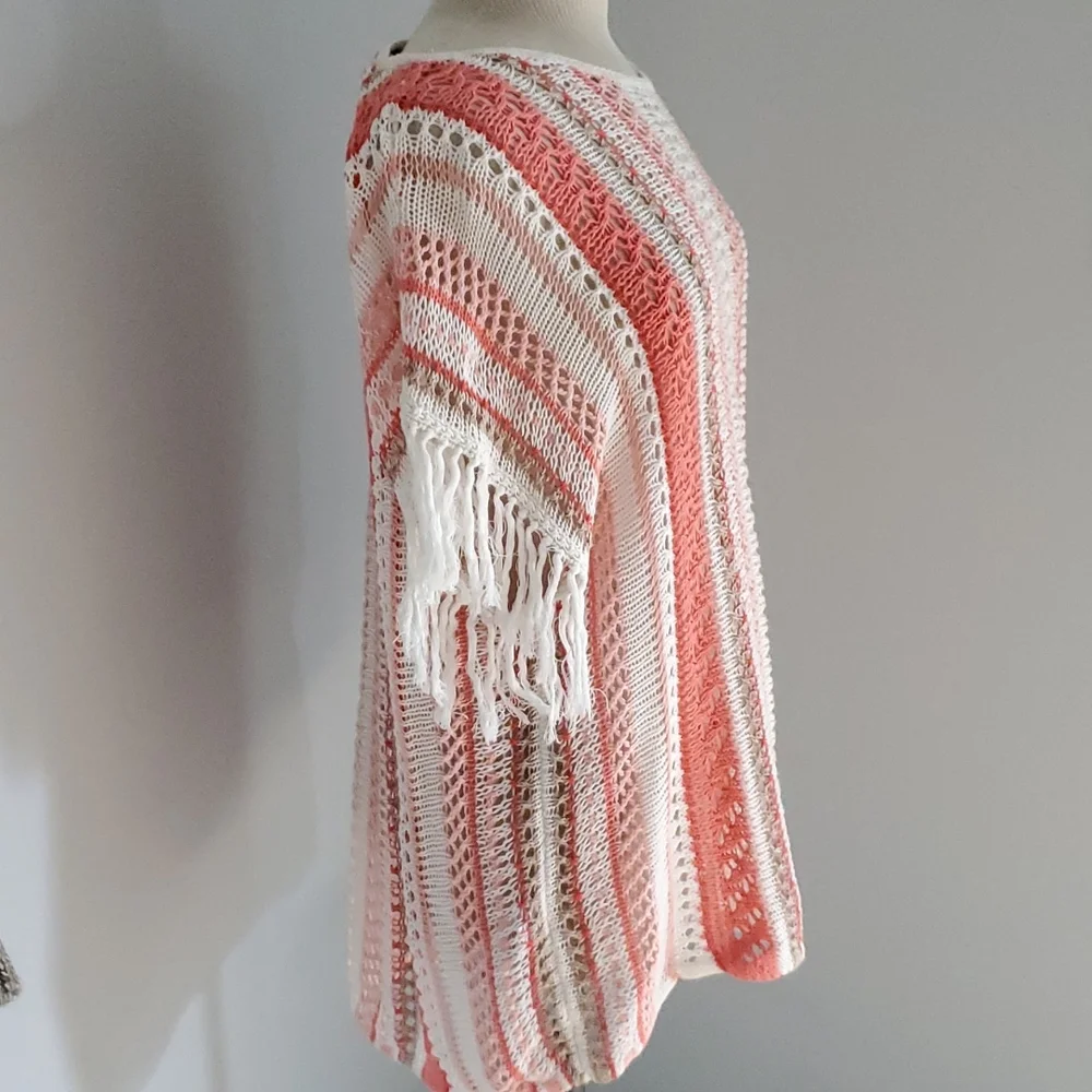 Tommy Bahama fringe sleeve sweater - Picture 4 of 4